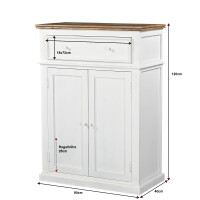 Kommode CRES weiss 120cm hoch