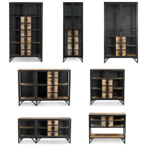 Glasvitrine BARBAR schwarz