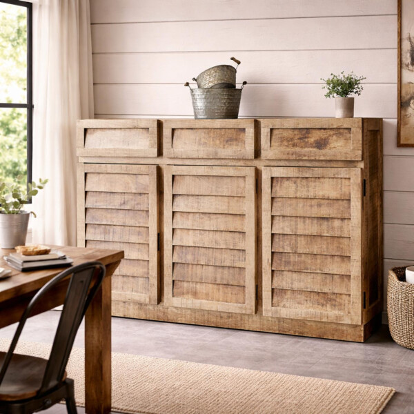 Sideboard Lamellen BUJE » Anrichte rustikal