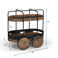 Barwagen BELLAGIO Design Holz