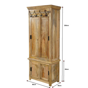 Schuhschrank REVIN Landhaus braun