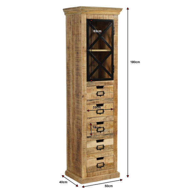 Schrank schmal 50cm SELCE » massiv Bad Flur