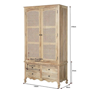 Dielenschrank WIENER Geflecht