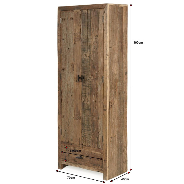 Schrank Altholz schmal DRVO massiv » recycelt